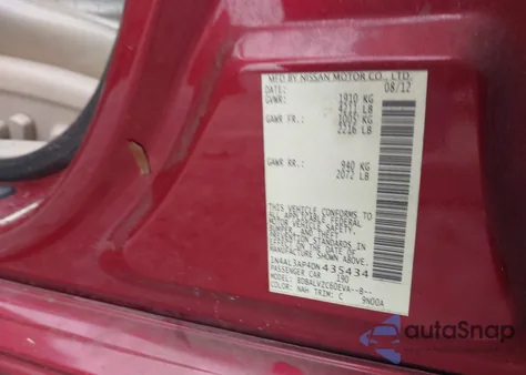 2013 Nissan Altima 2.5 Sl from USA, damaged, VIN 1N4AL3AP4DN435434